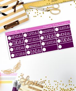 Weekly Date Covers P073 Planner Stickers, Journal Stickers, Functional Planner Stickers, Stationary Stickers