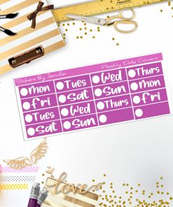 Weekly Date Covers R075 Planner Stickers, Journal Stickers, Functional Planner Stickers, Stationary Stickers