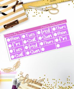 Weekly Date Covers R076 Planner Stickers, Journal Stickers, Functional Planner Stickers, Stationary Stickers