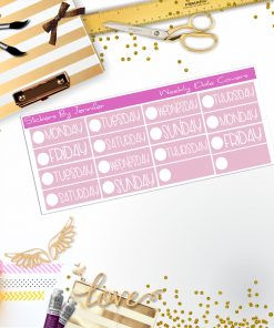Weekly Date Covers P077 Planner Stickers, Journal Stickers, Functional Planner Stickers, Stationary Stickers