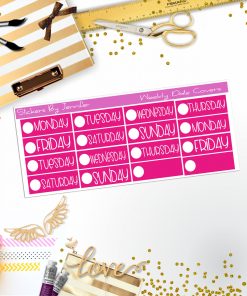 Weekly Date Covers P079 Planner Stickers, Journal Stickers, Functional Planner Stickers, Stationary Stickers
