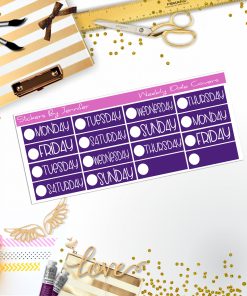 Weekly Date Covers P008 Planner Stickers, Journal Stickers, Functional Planner Stickers, Stationary Stickers