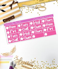 Weekly Date Covers R080 Planner Stickers, Journal Stickers, Functional Planner Stickers, Stationary Stickers