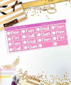Weekly Date Covers R081 Planner Stickers, Journal Stickers, Functional Planner Stickers, Stationary Stickers
