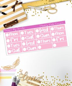 Weekly Date Covers R082 Planner Stickers, Journal Stickers, Functional Planner Stickers, Stationary Stickers
