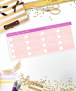 Weekly Date Covers P083 Planner Stickers, Journal Stickers, Functional Planner Stickers, Stationary Stickers