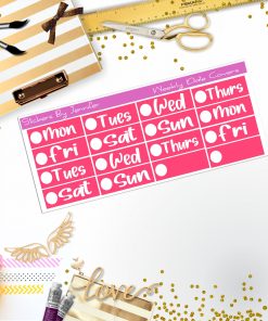 Weekly Date Covers R085 Planner Stickers, Journal Stickers, Functional Planner Stickers, Stationary Stickers
