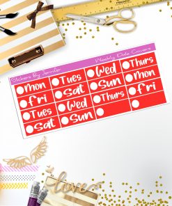 Weekly Date Covers R087 Planner Stickers, Journal Stickers, Functional Planner Stickers, Stationary Stickers