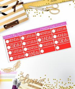 Weekly Date Covers P087 Planner Stickers, Journal Stickers, Functional Planner Stickers, Stationary Stickers