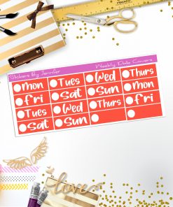 Weekly Date Covers R088 Planner Stickers, Journal Stickers, Functional Planner Stickers, Stationary Stickers