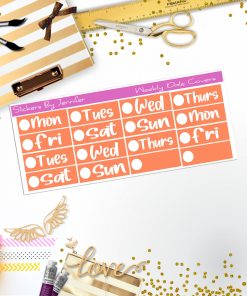 Weekly Date Covers R089 Planner Stickers, Journal Stickers, Functional Planner Stickers, Stationary Stickers