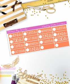 Weekly Date Covers P089 Planner Stickers, Journal Stickers, Functional Planner Stickers, Stationary Stickers