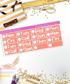 Weekly Date Covers R091 Planner Stickers, Journal Stickers, Functional Planner Stickers, Stationary Stickers
