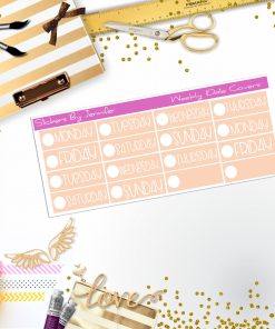 Weekly Date Covers P093 Planner Stickers, Journal Stickers, Functional Planner Stickers, Stationary Stickers
