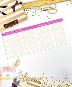 Weekly Date Covers R094 Planner Stickers, Journal Stickers, Functional Planner Stickers, Stationary Stickers
