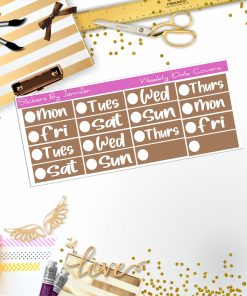 Weekly Date Covers R098 Planner Stickers, Journal Stickers, Functional Planner Stickers, Stationary Stickers