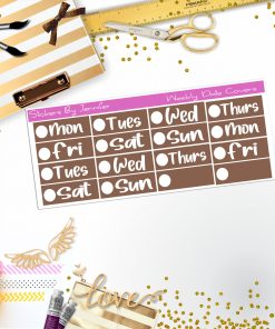 Weekly Date Covers R099 Planner Stickers, Journal Stickers, Functional Planner Stickers, Stationary Stickers