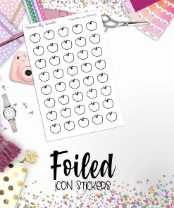 Apple Foiled Functional Sticker Sheet