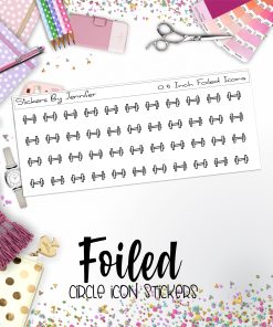 Fitness Weights P-124 Functional Icons Sticker Sheet