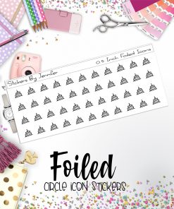 Birthday Cake P-137 Functional Icons Sticker Sheet