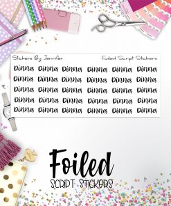 Dinner P-199 Functional Script Sticker Sheet