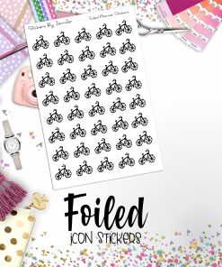 Bike Foiled Functional Sticker Sheet