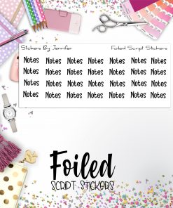 Notes P-212 Functional Script Sticker Sheet