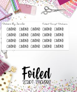 Camping P-225 Functional Script Sticker Sheet