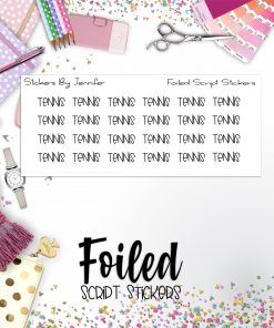 Tennis P-339 Functional Script Sticker Sheet