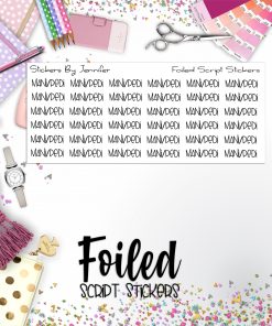 Mani/Pedi P-355 Functional Script Sticker Sheet