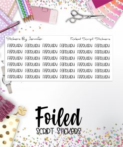 February P-377 Functional Script Sticker Sheet