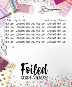 Mow Lawn P-383 Functional Script Sticker Sheet