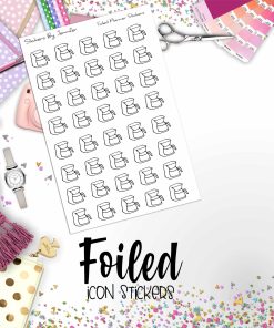 Coffee Pot Foiled Functional Sticker Sheet