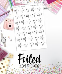 Music Foiled Functional Sticker Sheet