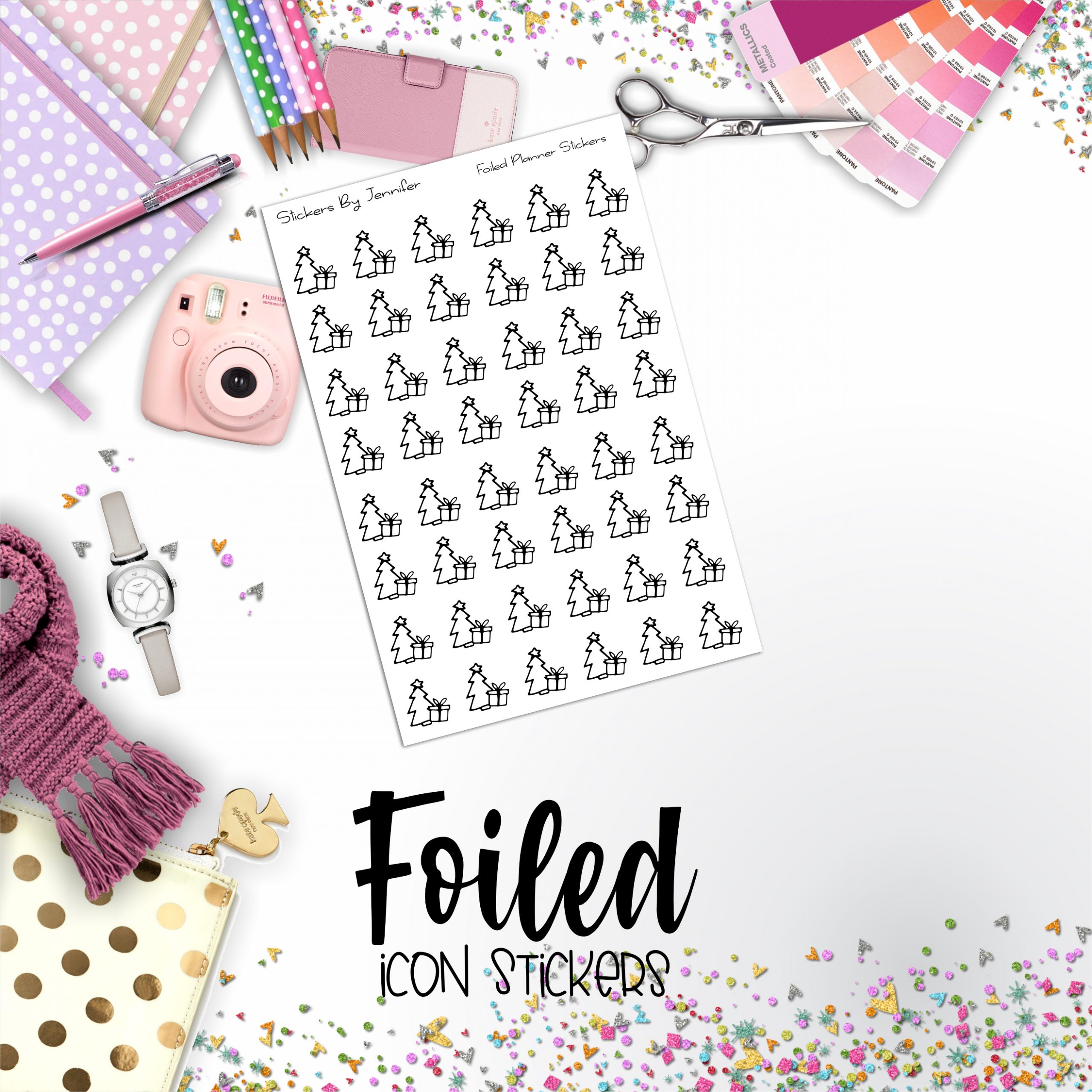 Christmas Tree Functional Sticker Sheet