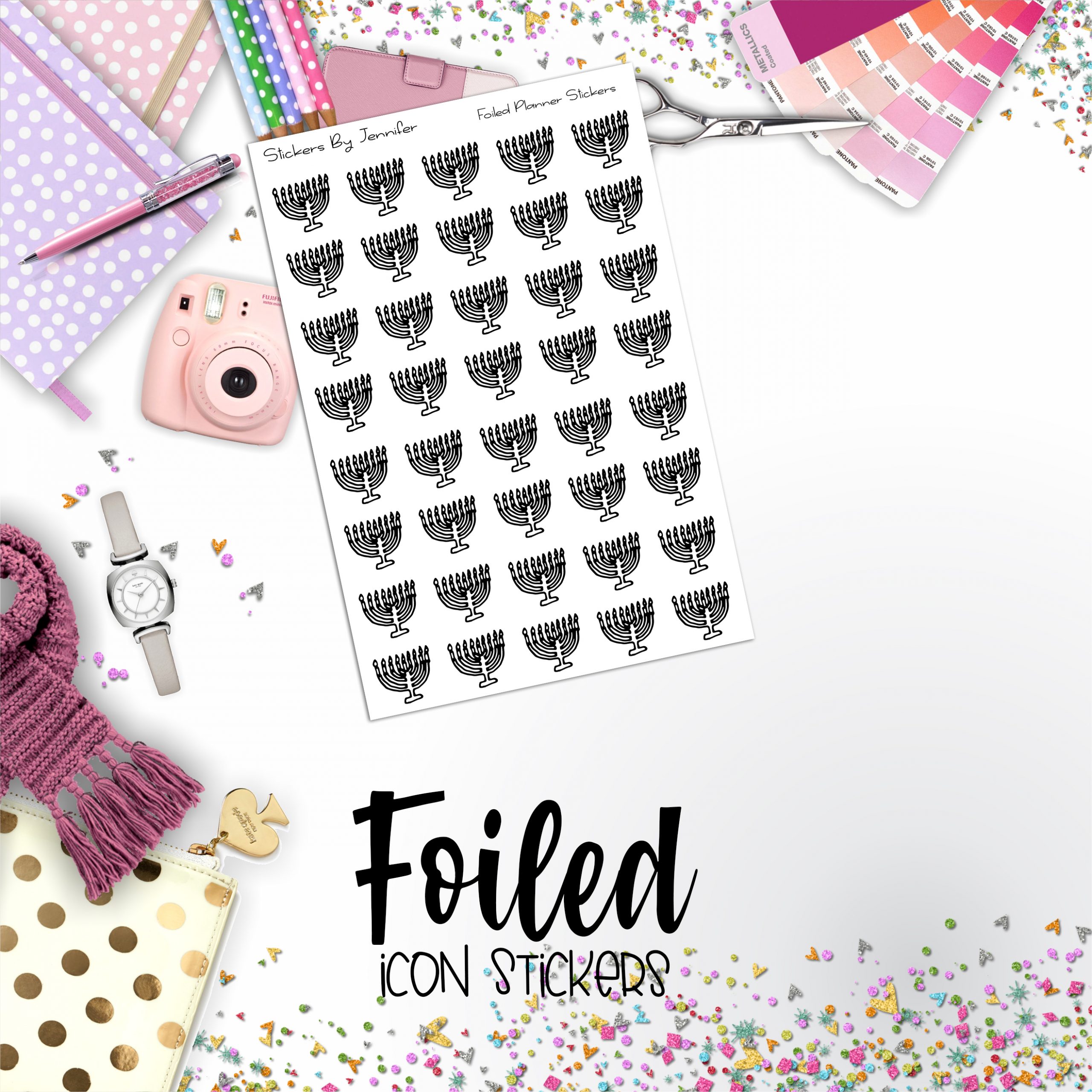 Menorah Functional Sticker Sheet