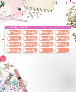 Weekly Date Covers 001 Planner Stickers, Journal Stickers, Functional Planner Stickers, Stationary Stickers