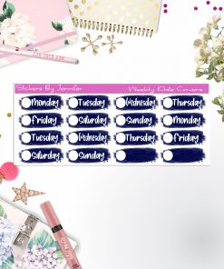 Weekly Date Covers 011 Planner Stickers, Journal Stickers, Functional Planner Stickers, Stationary Stickers