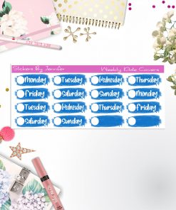 Weekly Date Covers 014 Planner Stickers, Journal Stickers, Functional Planner Stickers, Stationary Stickers