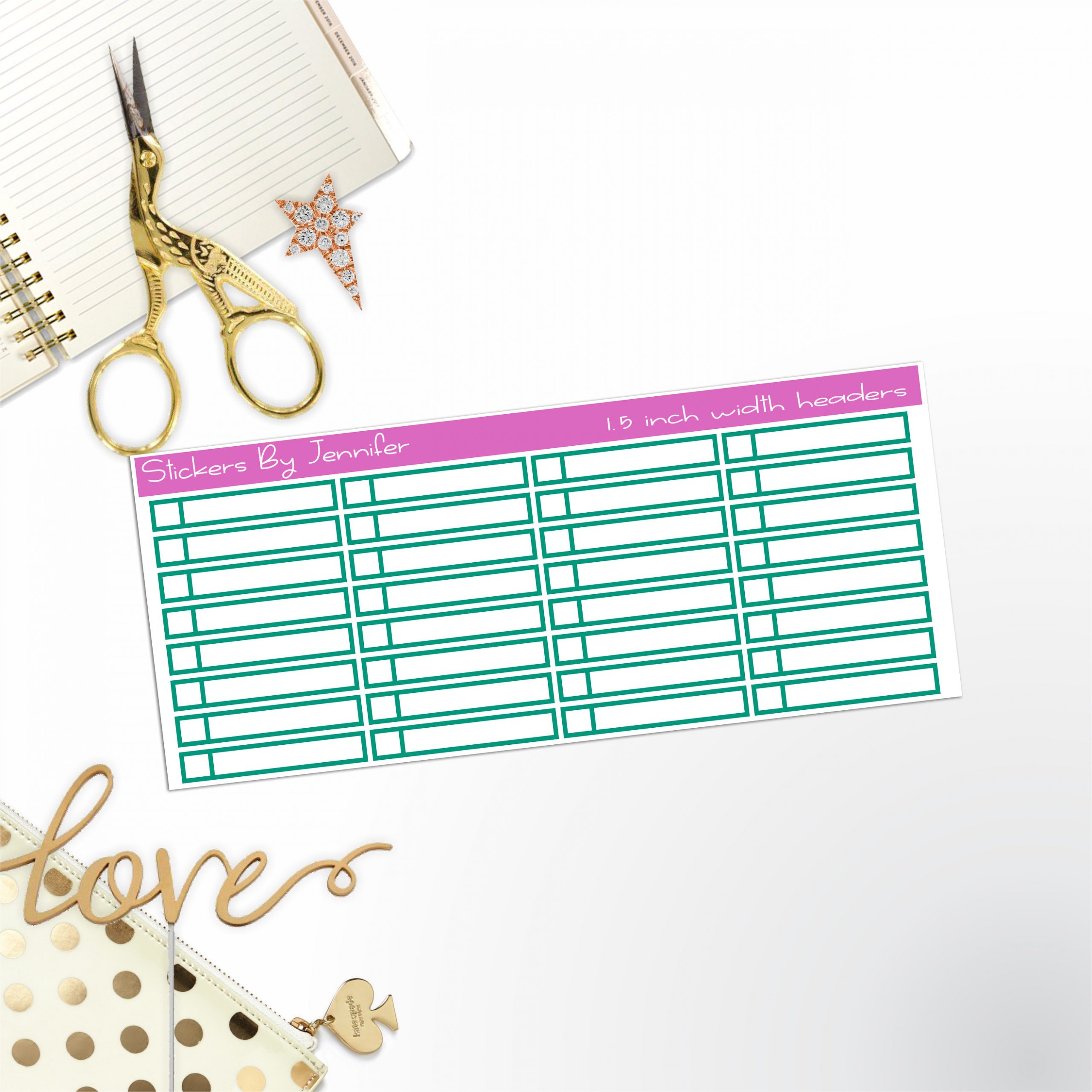 Task Headers P-26 Planner Stickers
