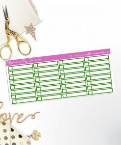 Task Headers P-34 Planner Stickers