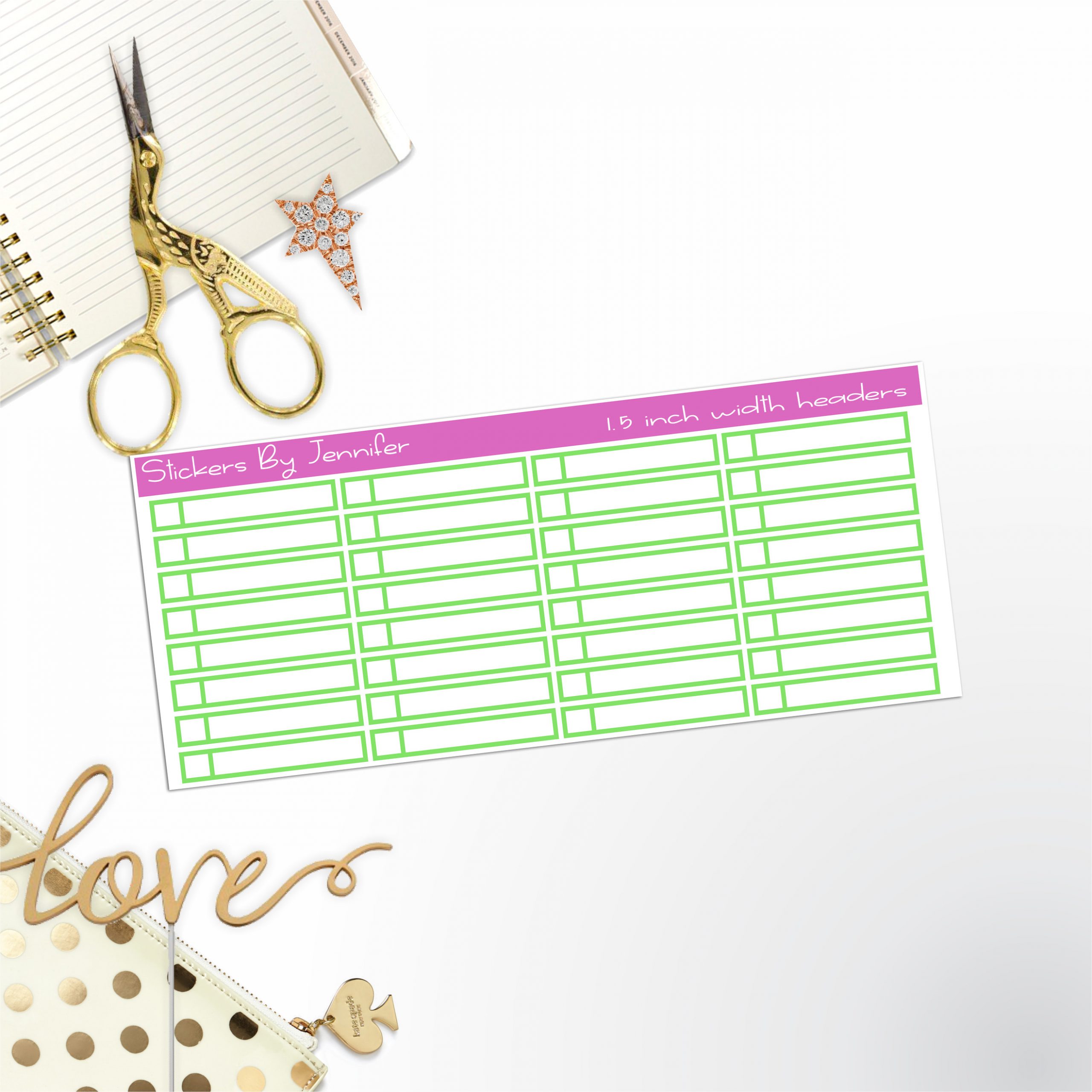 Task Headers P-36 Planner Stickers