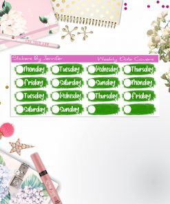 Weekly Date Covers 037 Planner Stickers, Journal Stickers, Functional Planner Stickers, Stationary Stickers