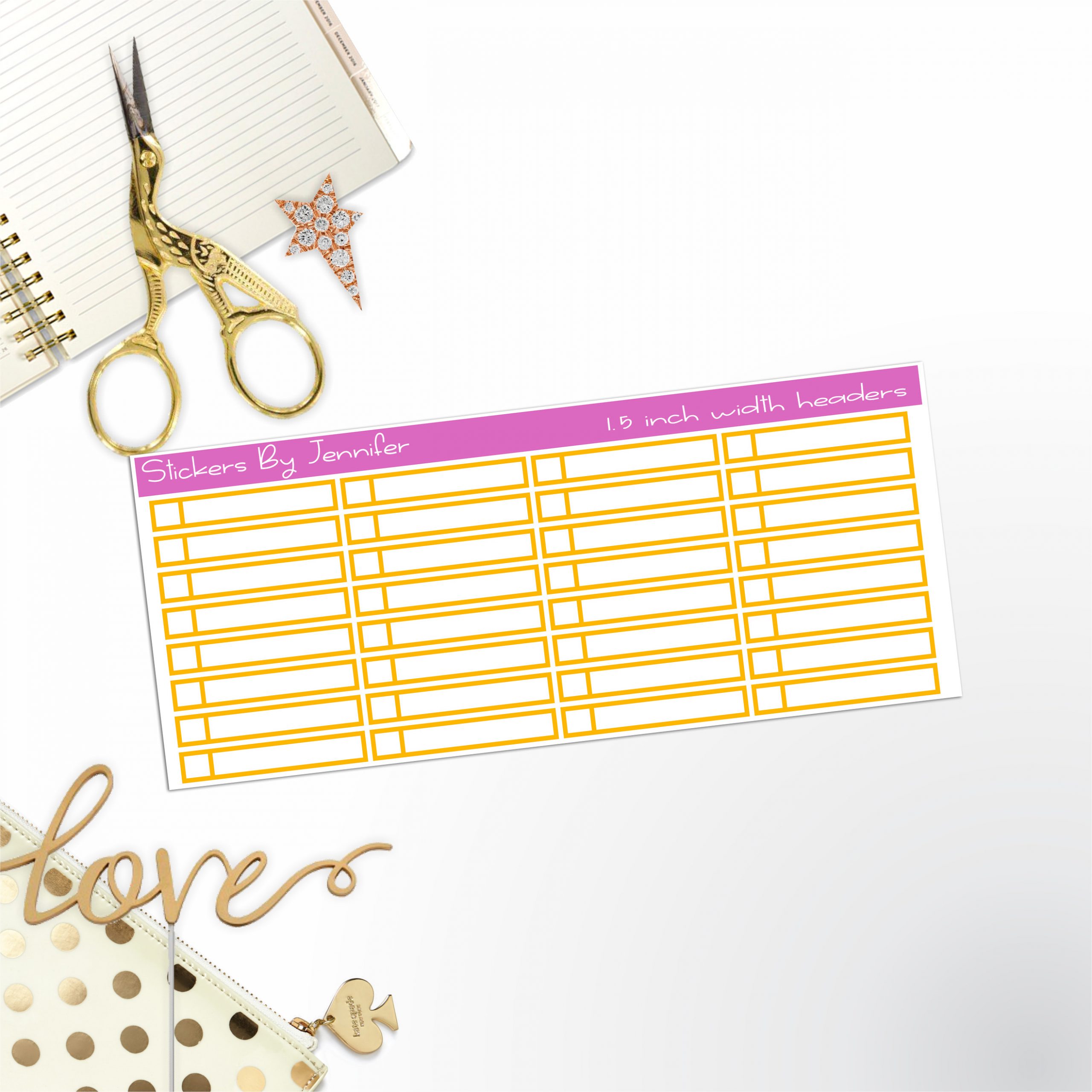 Task Headers P-41 Planner Stickers
