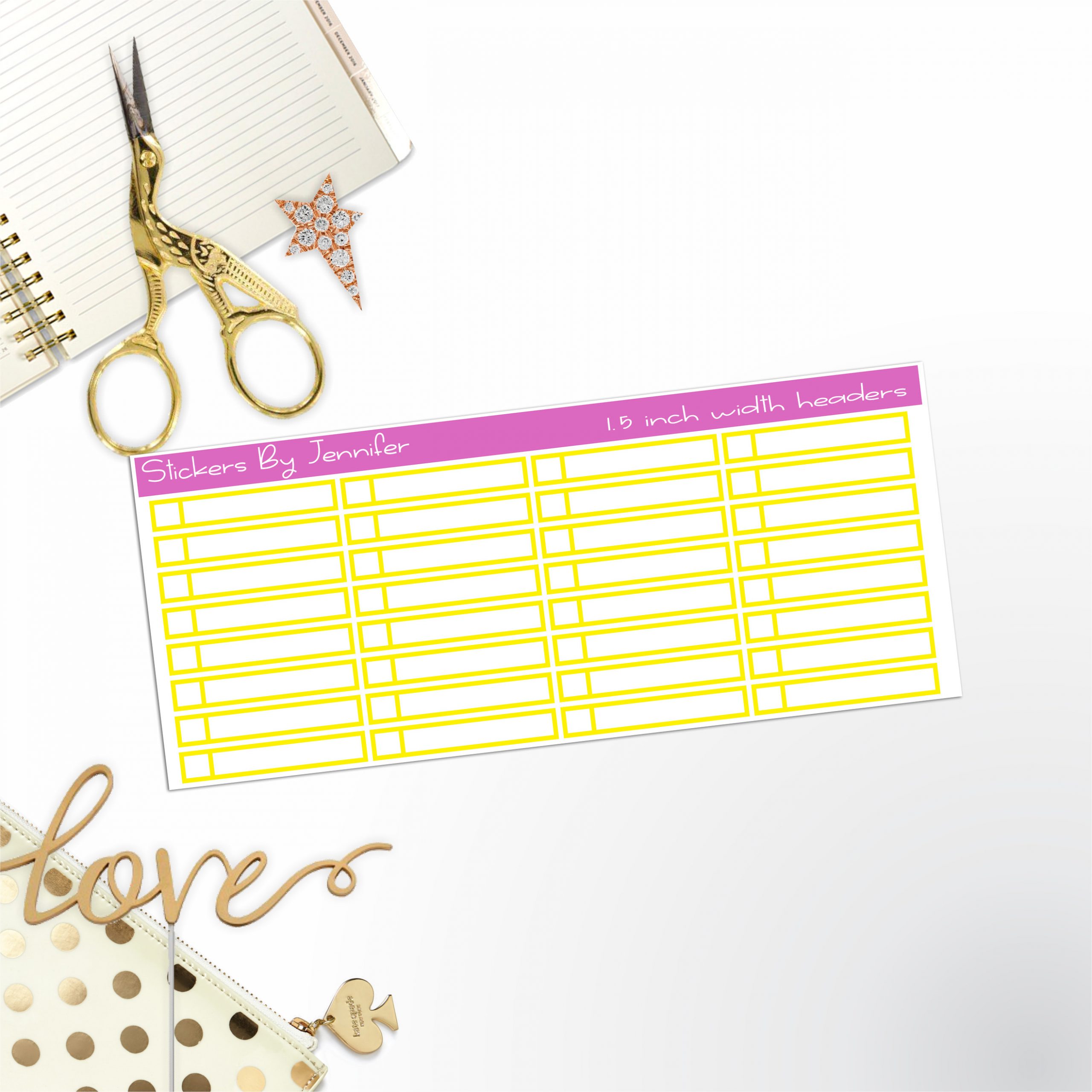 Task Headers P-43 Planner Stickers