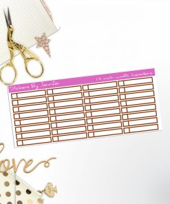 Task Headers P-51 Planner Stickers