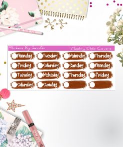 Weekly Date Covers 054 Planner Stickers, Journal Stickers, Functional Planner Stickers, Stationary Stickers