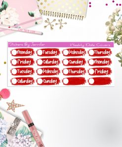 Weekly Date Covers 057 Planner Stickers, Journal Stickers, Functional Planner Stickers, Stationary Stickers