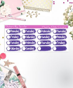 Weekly Date Covers 006 Planner Stickers, Journal Stickers, Functional Planner Stickers, Stationary Stickers