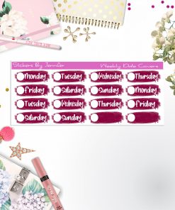 Weekly Date Covers 062 Planner Stickers, Journal Stickers, Functional Planner Stickers, Stationary Stickers